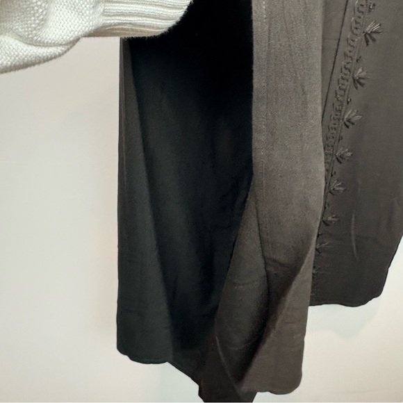 Embroidered Wide Leg Wrap Pants Boho Resort Style - Picture 4 of 16